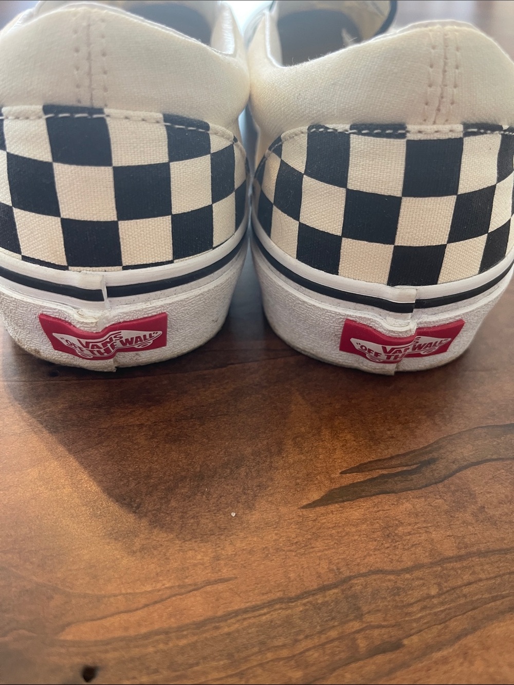 Vans Checkered Slip-On Sneakers - Black & White (excellent condition) - Picture 3 of 5
